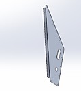 Алюминиевая панель, задняя угловая в салоне левая 