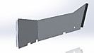 Алюминиевая панель, задняя левая сторона туннеля кардана